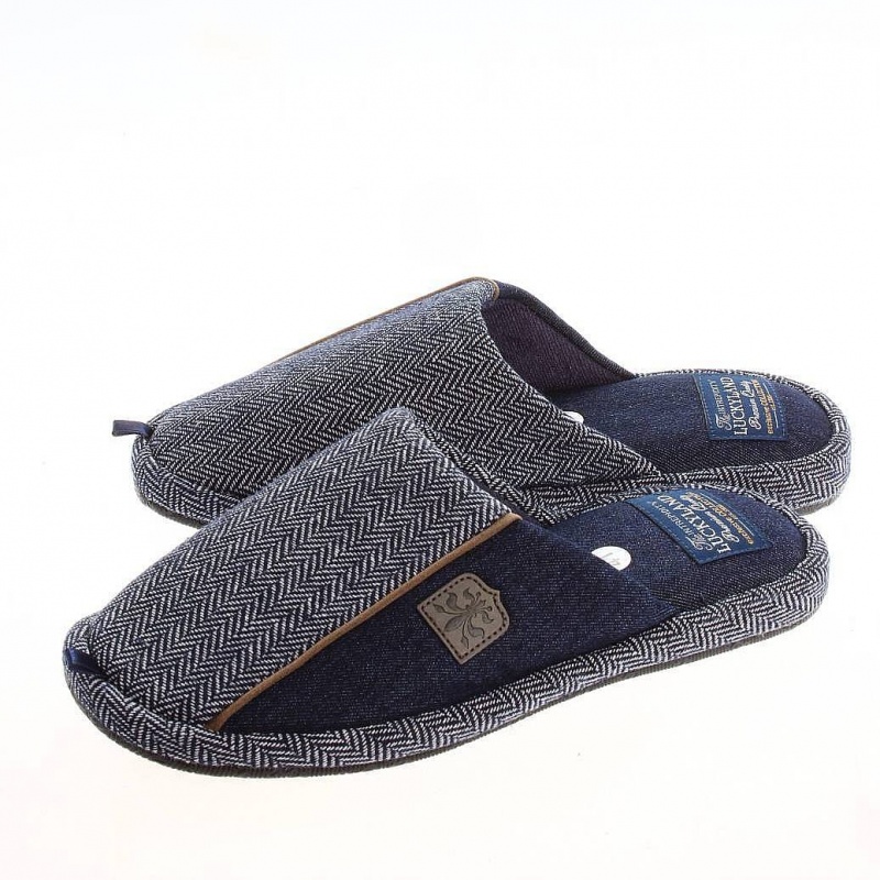 Обувь домашняя мужская (пантолеты) 2653 M-LMC-W (Синий)